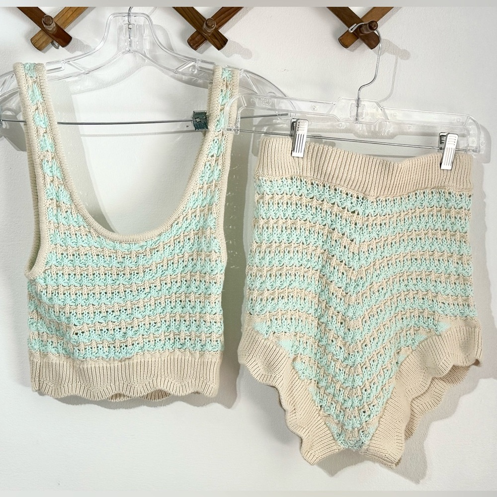 BB Dakota by Steve Madden Crochet crop tank and short shorts NWT size XS - Picture 2 of 12